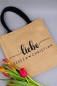 Preview: Jute Shopper midi | Liebe + Namen