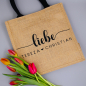 Preview: Jute Shopper midi | Liebe + Namen