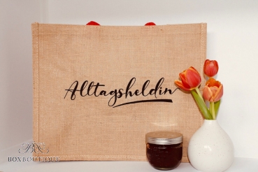 Jute Shopper maxi | Alltagsheldin + Initiale + Name