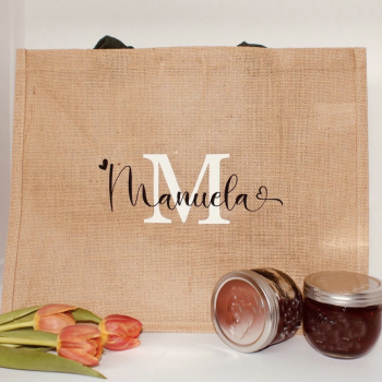 Jute Shopper maxi | Initiale + Name