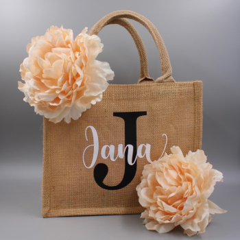 Jute Shopper mini | Initiale + Name