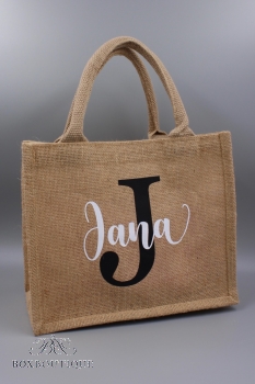 Jute Shopper mini | Initiale + Name