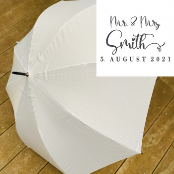 Regenschirm | Mr & Mrs + Name + Datum