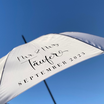 Regenschirm | Mr & Mrs + Name + Datum