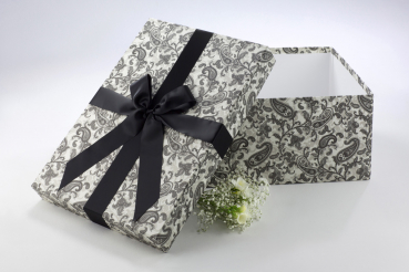 Paisley Black & White | Brautkleidbox