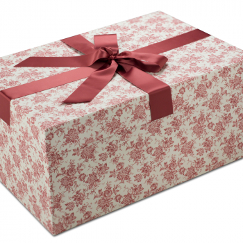 Die Brautkleidbox Red Vintage Flowers ist geeignet für eine langfristige Aufbewahrung von Brautkleidern und anderen Textilien.