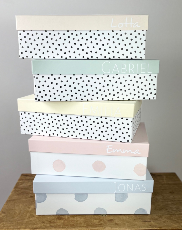 In den Babyboxen in 5 Varinaten bewahren Sie Ihre Schätze auf.