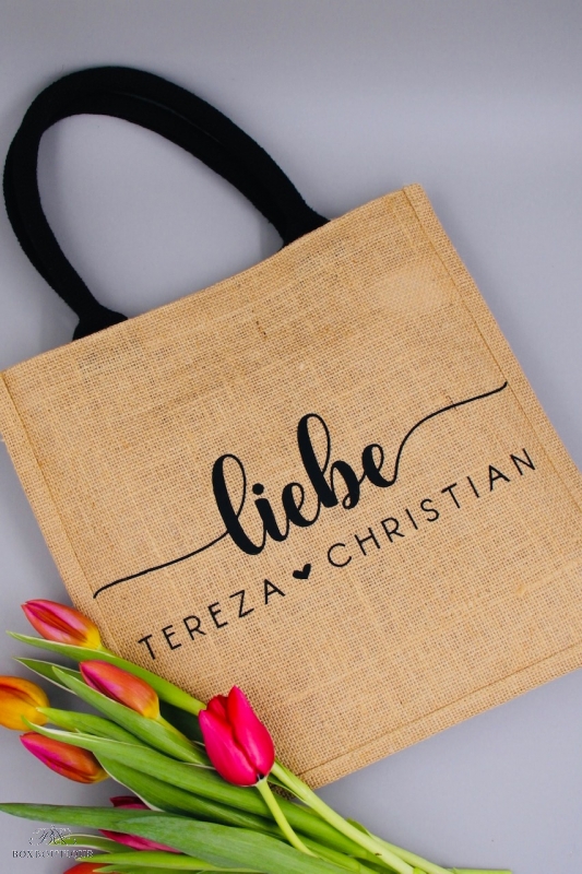 Jute Shopper midi | Liebe + Namen