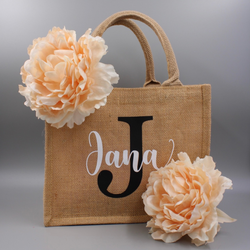 Jute Shopper mini | Initiale + Name