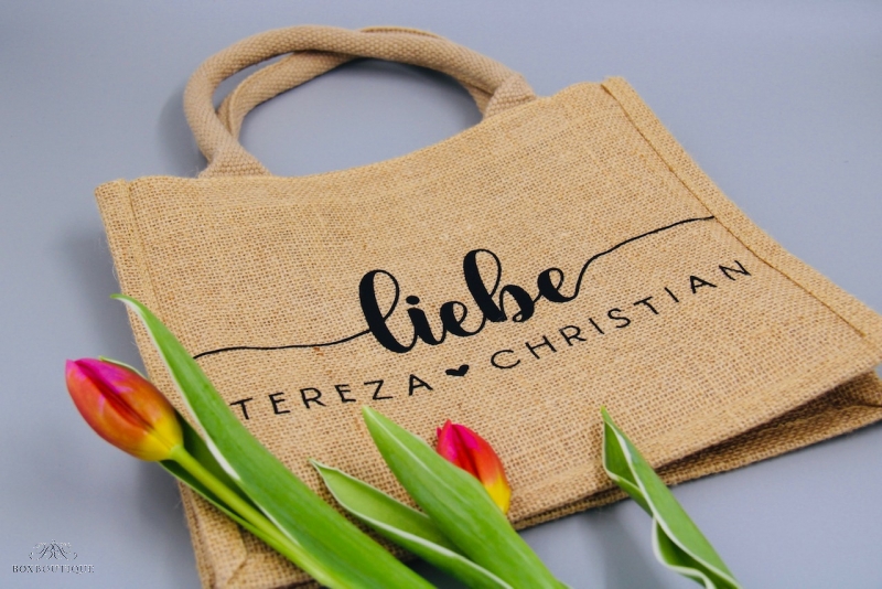 Jute Shopper mini | Liebe + Namen