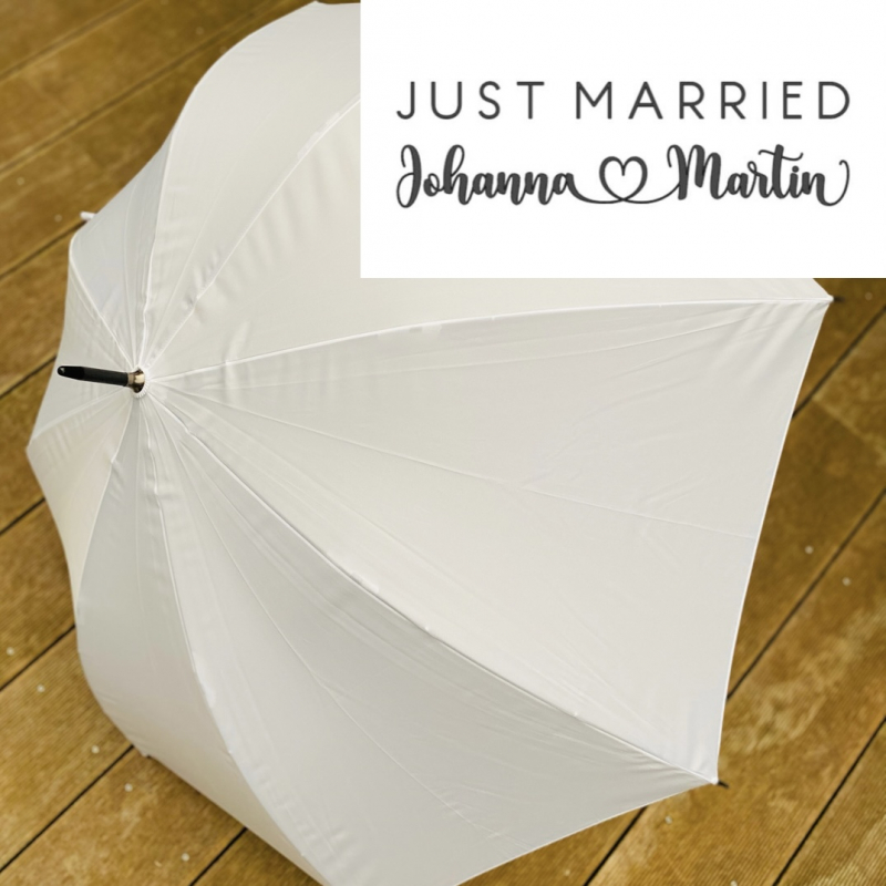 Regenschirm | Just married + Namen