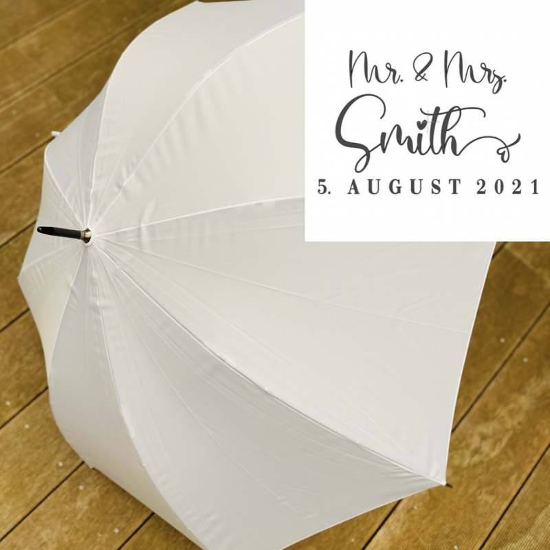 Regenschirm | Mr & Mrs + Name + Datum