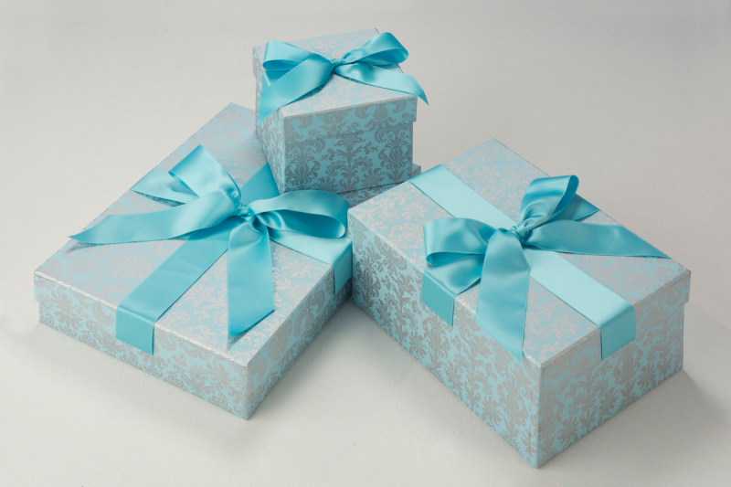 Die Accessoires-Boxen Tapestry Aqua sind auch ein wunderbares Hochzeitsgeschenk.
