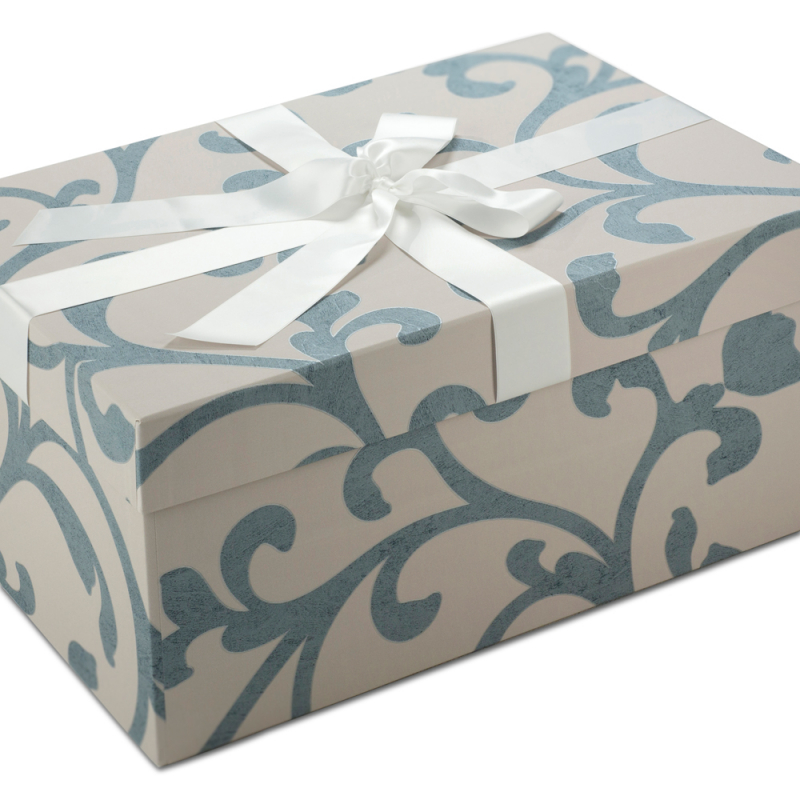 Die Brautkleidbox Steel Passion ist eine elegante Aufbewahrungsmöglichkeit für Ihr Hochzeitskleid.